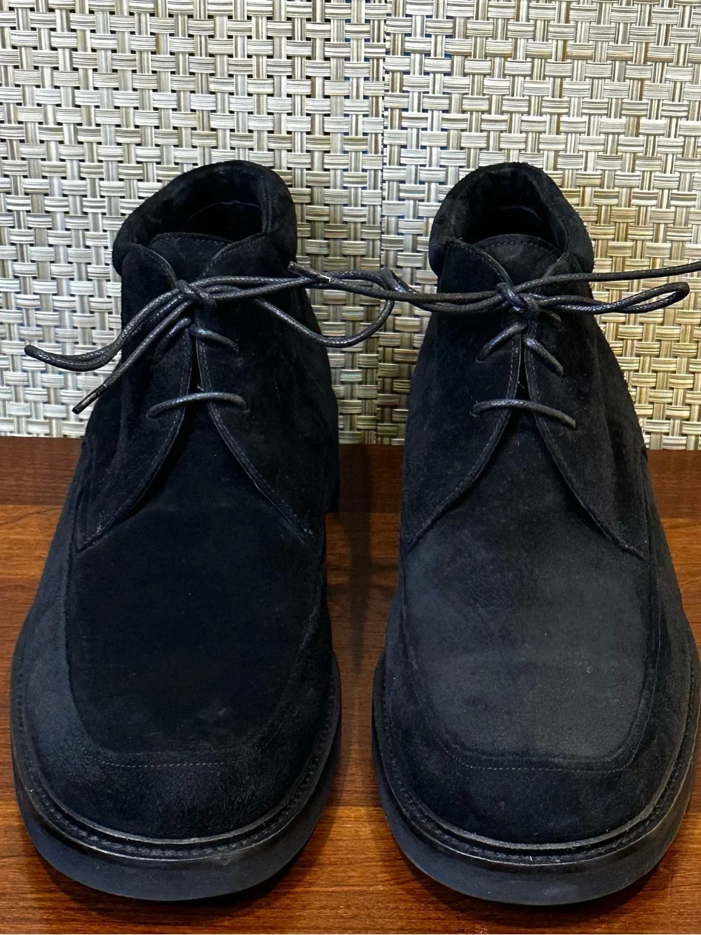 🌟HP🌟Mezlan Sicily Black Suede Moc Toe Chukka Boots Dress/Casual Handmade Spain